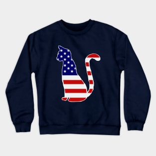 USA Flag CAT Crewneck Sweatshirt